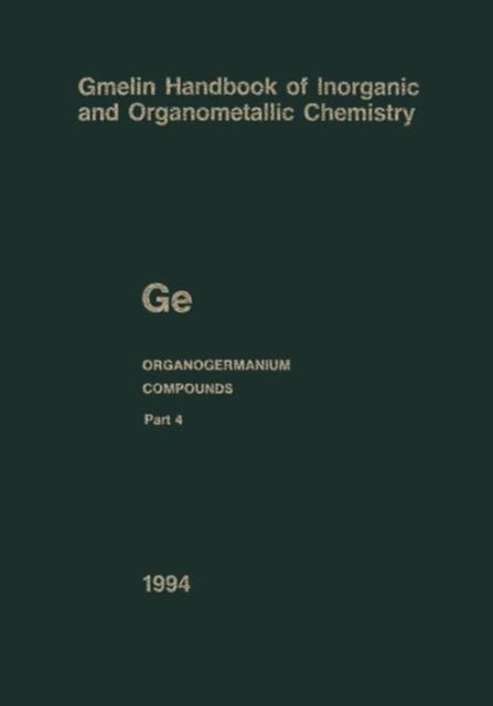 Book cover of: Ge Organogermanium Compounds. By: John E. Drake