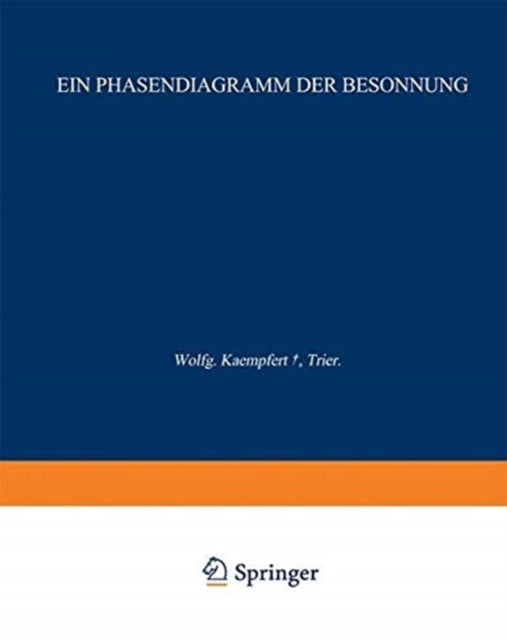 Book cover of: Ein Phasendiagramm der Besonnung. By: Wolgfang Kaempfert
