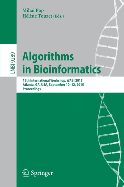 Book cover of: Algorithms in Bioinformatics. By: Mihai Pop