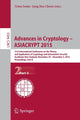 Book cover of: Advances in Cryptology – ASIACRYPT 2015. By: Tetsu Iwata