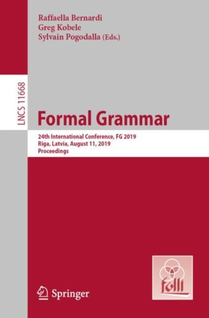 Book cover of: Formal Grammar. By: Raffaella Bernardi