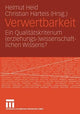 Book cover of: Verwertbarkeit. By: Helmut Heid