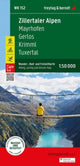 Book cover of: Zillertal Alps, hiking, cycling and leisure map