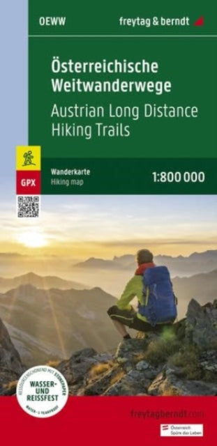 Book cover of: Austrian long-distance hiking trails, hiking map 1:800,000, freytag & berndt