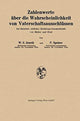 Book cover of: Zahlenwerte uber die Wahrscheinlichkeit von Vaterschaftsausschlussen. By: Walter E. Jancik