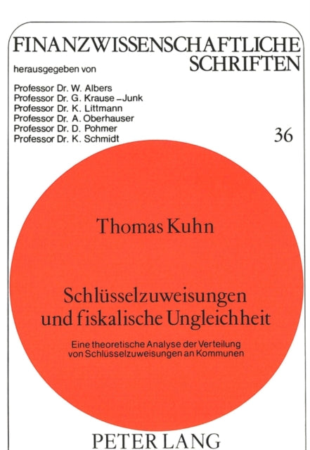 Book cover of: Schluesselzuweisungen und fiskalische Ungleichheit