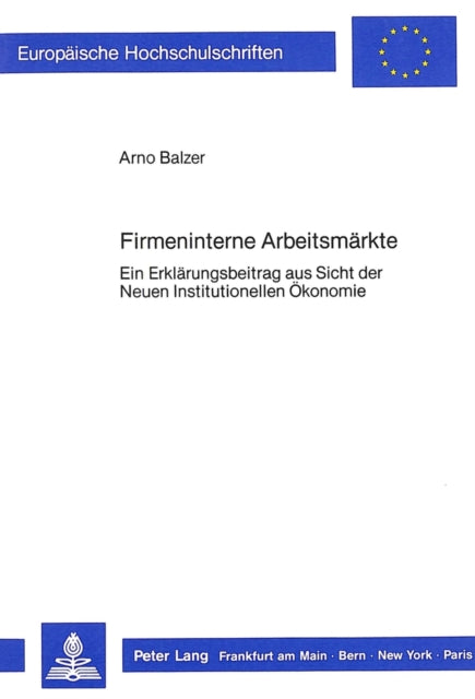 Book cover of: Firmeninterne Arbeitsmaerkte