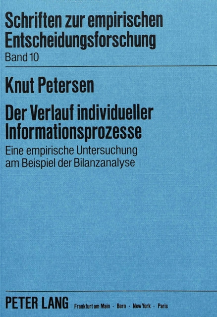 Book cover of: Der Verlauf individueller Informationsprozesse