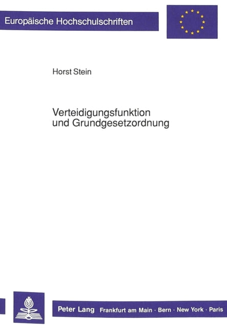 Book cover of: Verteidigungsfunktion und Grundgesetzordnung