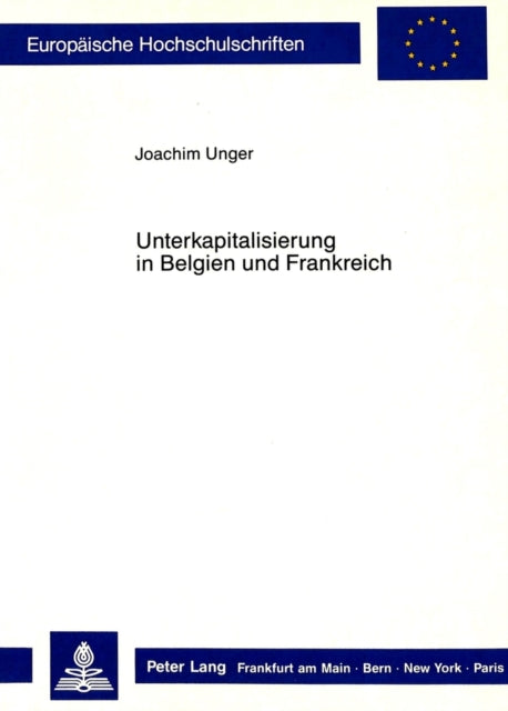 Book cover of: Unterkapitalisierung in Belgien und Frankreich