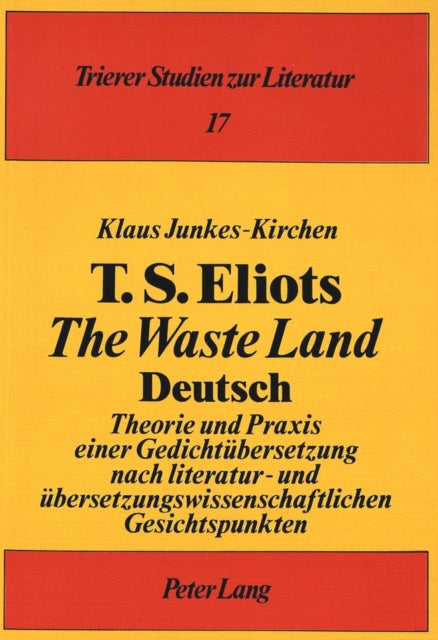 Book cover of: T. S. Eliots «The Waste Land» Deutsch