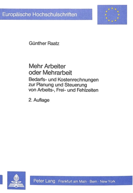 Book cover of: Mehr Arbeiter oder Mehrarbeit