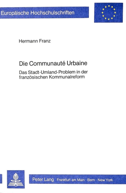 Book cover of: Die communaute urbaine
