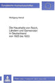 Book cover of: Die Haushalte von Reich, Laendern und Gemeinden in Deutschland von 1925 bis 1933