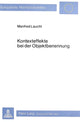 Book cover of: Kontexteffekte bei der Objektbenennung