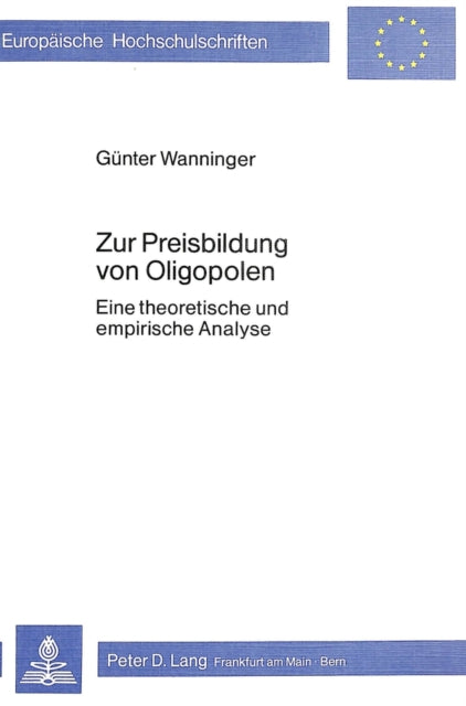 Book cover of: Zur Preisbildung von Oligopolen