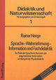 Book cover of: Sprache - Wahrnehmung - Information und Fachdidaktik