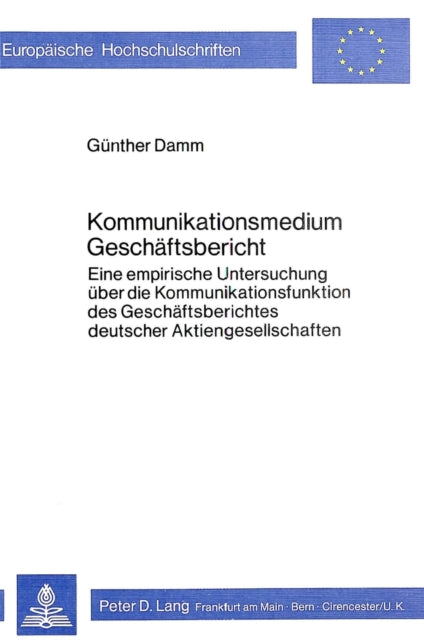 Book cover of: Kommunikationsmedium Geschaeftsbericht