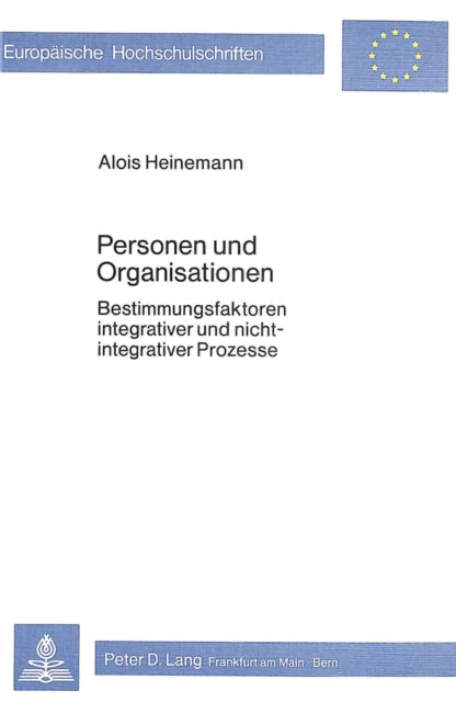 Book cover of: Personen und Organisationen