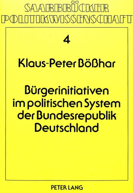 Book cover of: Buergerinitiativen im politischen System der Bundesrepublik Deutschland