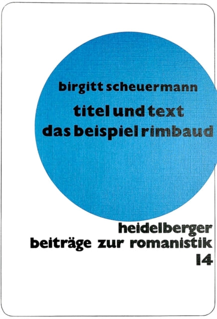 Book cover of: und Text. Das Beispiel Rimbaud