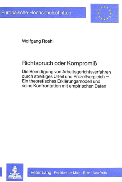 Book cover of: Richtspruch oder Kompromiss