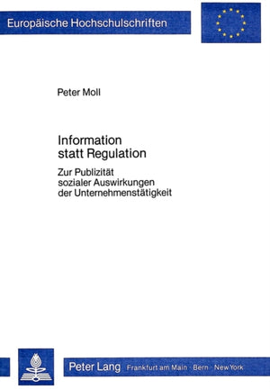 Information statt Regulation