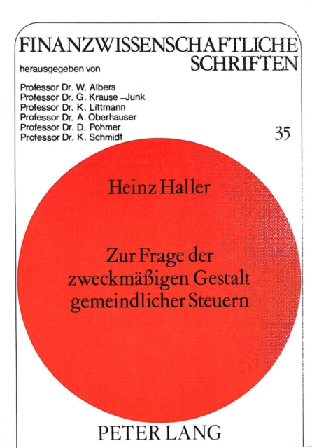 Book cover of: Zur Frage der zweckmaessigen Gestalt gemeindlicher Steuern