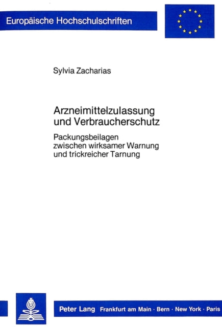 Book cover of: Arzneimittelzulassung und Verbraucherschutz