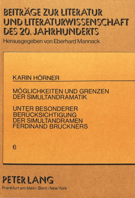 Book cover of: Moeglichkeiten und Grenzen der Simultandramatik