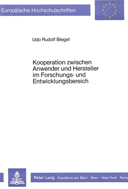 Book cover of: Kooperation zwischen Anwender und Hersteller im Forschungs- und Entwicklungsbereich