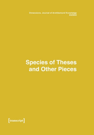 Dimensions: Journal of Architectural Knowledge