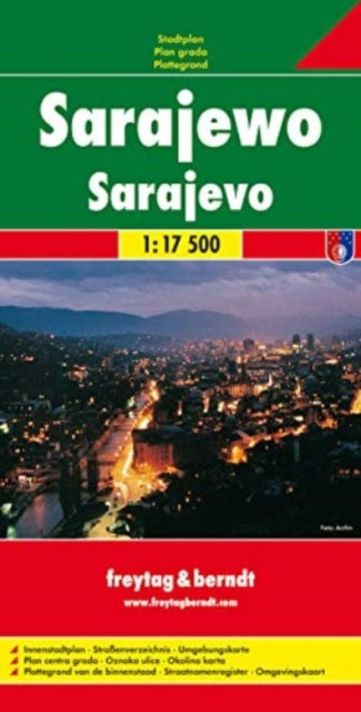 Book cover of: Sarajevo Map 1:17.500. By: Freytag, Berndt und Artaria.