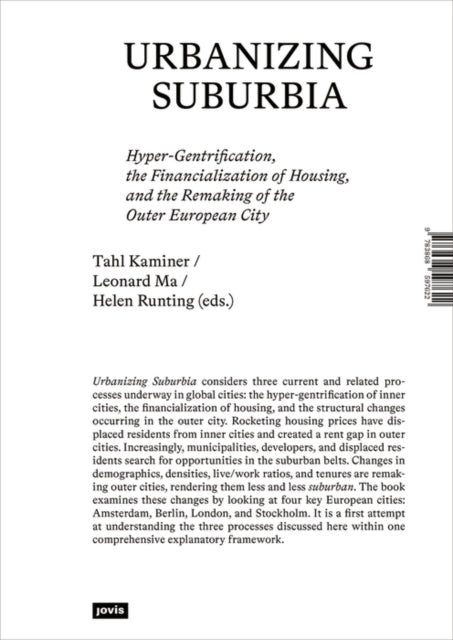 Book cover of: Urbanizing Suburbia. By: Tahl Kaminer