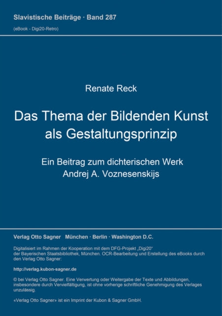 Book cover of: Das Thema der bildenden Kunst als Gestaltungsprinzip
