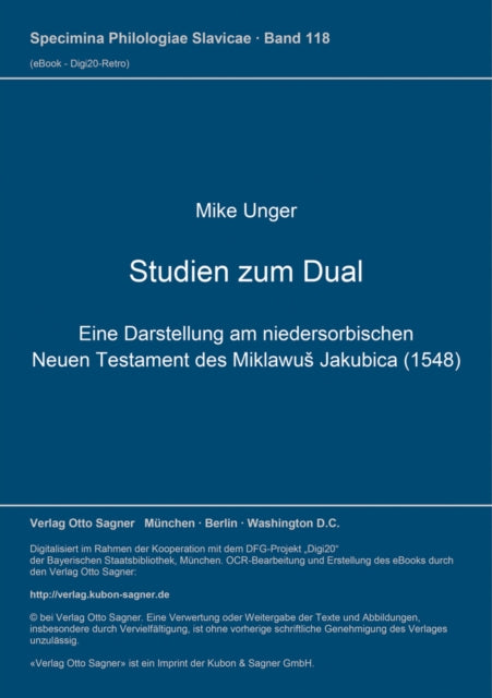 Book cover of: Studien zum Dual