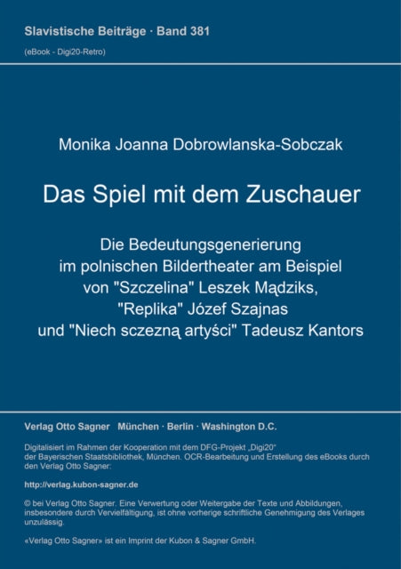 Book cover of: Das Spiel mit dem Zuschauer