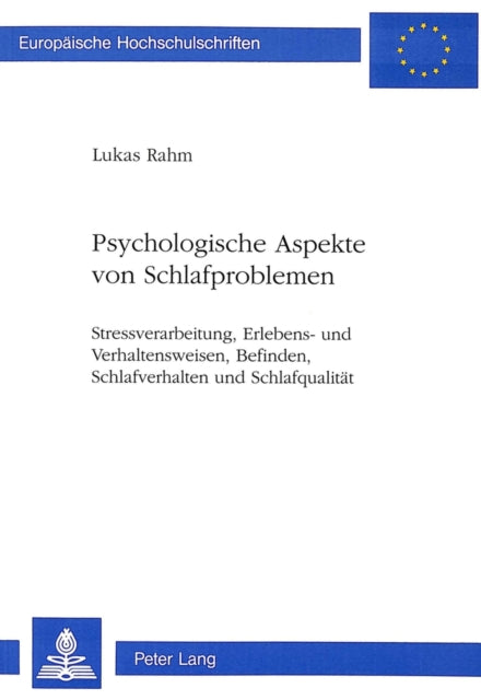 Book cover of: Psychologische Aspekte von Schlafproblemen