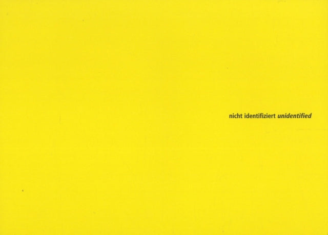 Book cover of: Unidentified / Nicht Identifiziert. By: Martin Rendel