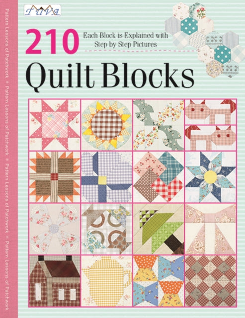 Book cover of: 210 Traditional Quilt Blocks. By: Tuva Publishing