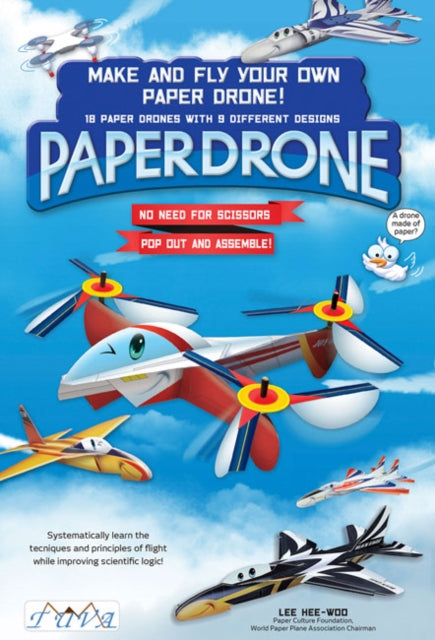 Book cover of: Make and Fly Your Own Paper Drone. By: Lee Hui-u