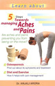 Book cover of: 5 Steps Towards Managing Aches & Pains. By: Dr. Anjali Arora