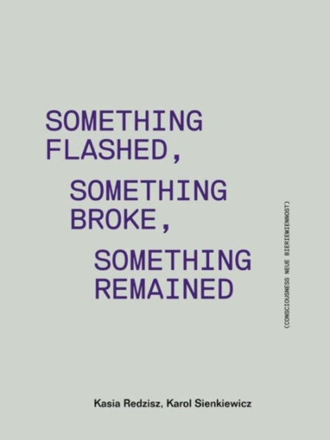 Book cover of: Something Flashed, Something Broke, Something Re – Consciousness Neue Bieriemiennost. By: Kasia Redzisz