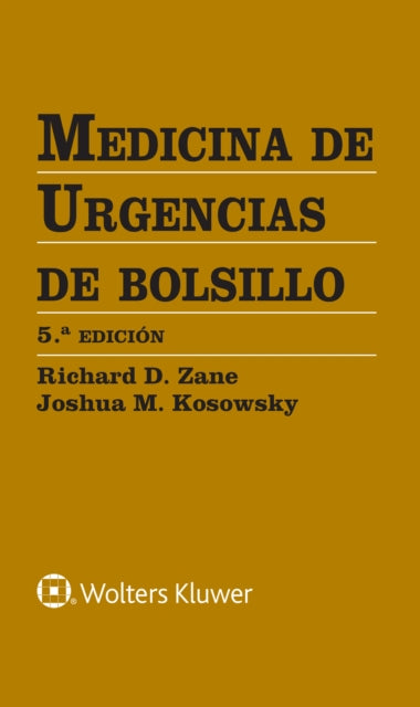 Book cover of: Medicina de urgencias de bolsillo. By: Richard D. Zane