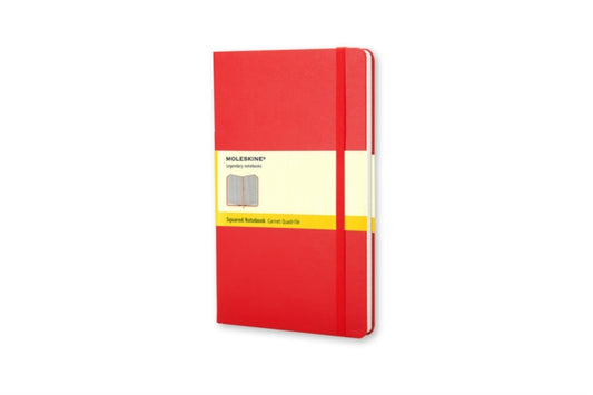 Book cover of: Moleskine Large Squared Hardcover Notebook Red. By: Moleskine