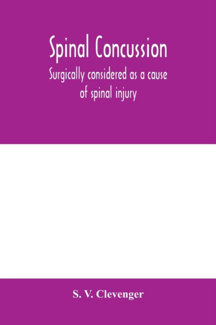 Book cover of: Spinal concussion
