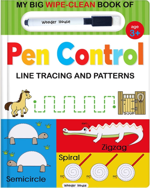Book cover of: My Big Wipe And Clean Book of Pen Control for Kids. By: Wonder House Books