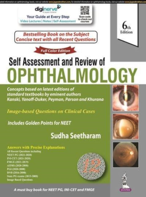 Book cover of: Self Assessment & Review of Ophthalmology. By: Sudha Seetharam