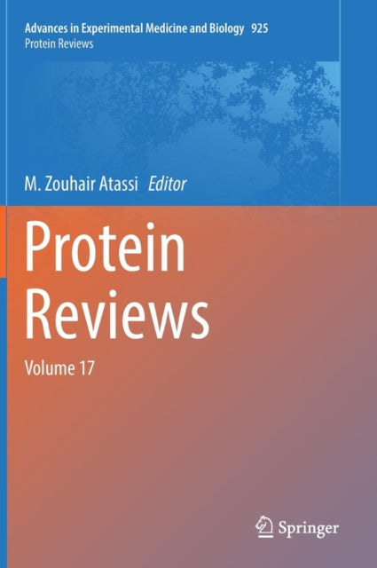 Book cover of: Protein Reviews. By: M. Zouhair Atassi