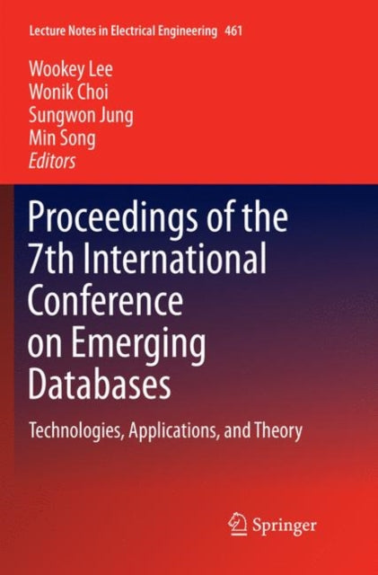 Book cover of: Proceedings of the 7th International Conference on Emerging Databases. By: Wookey Lee